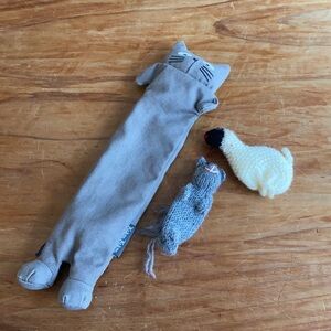 NWOT Cat Stretch Pencil Case & Craft Fair Pencil Topper/Finger Puppets